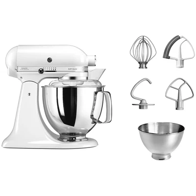 Abbildung von KitchenAid Küchenmaschine Artisan kippbarer Kopf weiß 4.8 Liter 5KSM175PSEWH