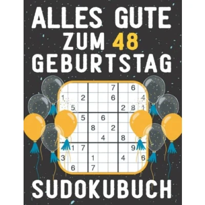 Abbildung von 48 geburtstag Geschenk Alles Gute zum 48. Sudoku: 150 Rätsel von leicht bis schwer Mit Lösungen Kleines Rätselbuch Verschenken ... Geschenke für Frau Mann