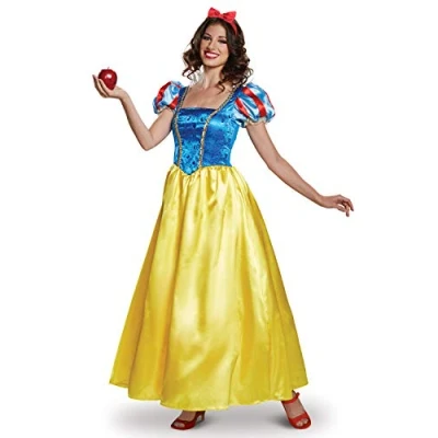 Abbildung von Disguise Disney Princess Deluxe Kostüm für Erwachsene, Schneewittchen, blau/gelb, Large (12 14) US