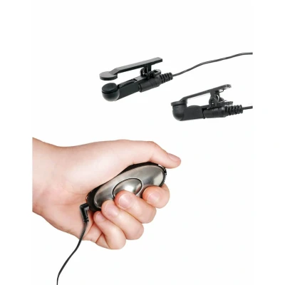 Abbildung von Nippelklammern „Shock Therapy Nipple Clamps“, mit E Stimulation
