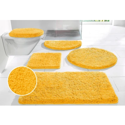 Abbildung von my home Badematte &quot;Sanremo&quot;, Höhe 30 mm, rutschhemmend beschichtet, fußbodenheizungsgeeignet schnell trocknend strapazierfähig, Badteppich, unifarben, rechteckig, rund &amp; als 3 tlg. Set erhältlich