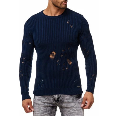 Abbildung von Rusty Neal Strickpullover, Herren, Größe: Small, Blau