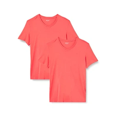 Abbildung von MUSTANG Herren 2 Pack V Neck 1006170 T Shirt, Rose of Sharon 7246, 3XL (2er Pack)
