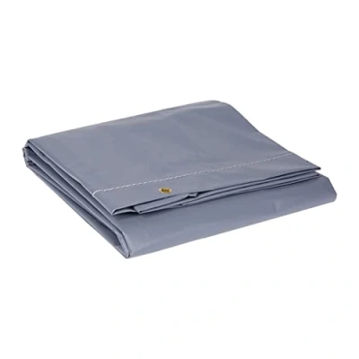 Abbildung von SPOTLIGHT Abdeckung für Anhänger Flachplane 160 x 120 cm / 400 g/m² Größe L wasserdichte Abdeckplane Farbe: Grau 100% PVC