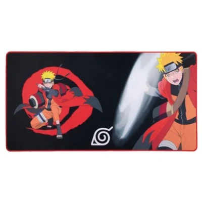 Abbildung von Konix Naruto Shippuden XXL Gaming Mauspad 90 x 46 cm Rutschfeste Mikrofaser Oberfläche Gummi Motiv Eremitenmodus Schwarz