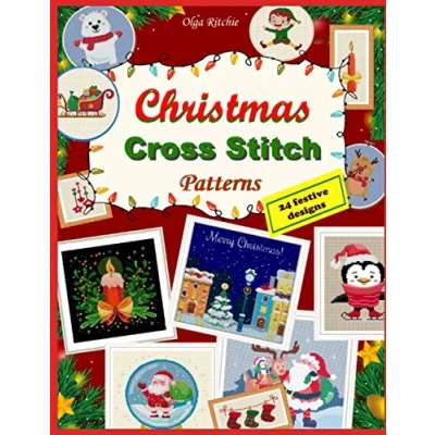 Abbildung von Christmas Cross Stitch patterns 24 festive designs: Embroidery