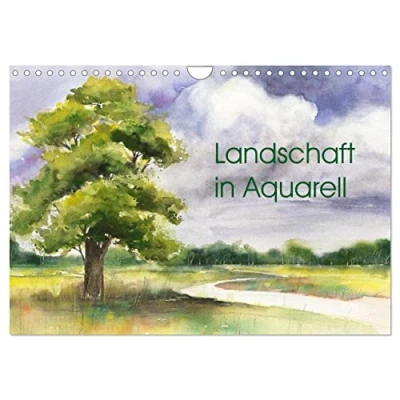 Abbildung von Landschaft in Aquarell (Wandkalender 2025 DIN A4 quer), CALVENDO Monatskalender