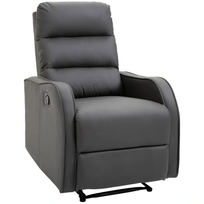 Abbildung von HOMCOM Relaxsessel Ruhesessel mit Liegefunktion, TV Sessel für Wohnzimmer, Kunstleder (Liegesessel, 1 St., Relaxsessel), Einziehbare Fußstütze