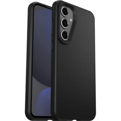 Abbildung von OtterBox Sleek Hülle für Samsung Galaxy S24 FE, stoßfest, sturzsicher, ultraschlank, schützende Hülle, Getestet nach Militärstandard, Schwarz, Keine Einzelhandelsverpackung