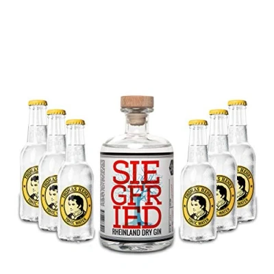 Abbildung von Siegfried Rheinland Dry Gin (1 x 0.5 l) mit Thomas Henry Tonic Water (6 0.2