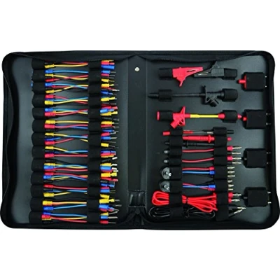 Abbildung von Kunzer 7PKS70 Prüfkabelsortiment, 70 teilig extra großes Set Messzubehör für Multimeter mit Kabel, Spitzen &amp; Klemmen