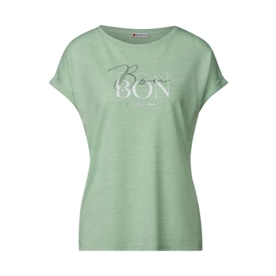 Abbildung von Street One MIT Wording Tshirt print, Damen, Größe: 34, Grün