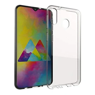 Abbildung von CoverKingz Handyhülle für Samsung Galaxy M20 Silikonhülle Soft Case Bumper Durchsichtig Handy Hülle Slim Cover Transparent
