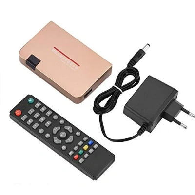 Abbildung von RF zu HDMI Konverter, All Standard Konverter Analog TV Receiver mit Adapter, Fernbedienung, 100 240V(EU Plug)