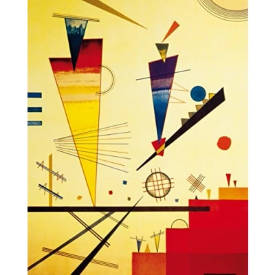 Abbildung von 1art1 Wassily Kandinsky Poster Fröhliche Struktur, 1926 Bilder Leinwand Bild Auf Keilrahmen XXL Wandbild Kunstdruck Als Leinwandbild 50x40 cm