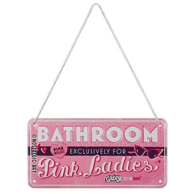Abbildung von Nostalgic Art Metallschild Hängeschild Grease Pink Ladies Bathroom