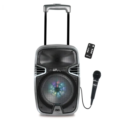 Abbildung von Lexibook Drahtloses Karaoke Trolley Audio System iParty mit Mikrofon