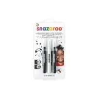 Abbildung von Snazaroo 1180156 Kinderschminke, Schminkstift mit Pinselspitze, 3 Farben Set Monochrom, schwarz/weiß