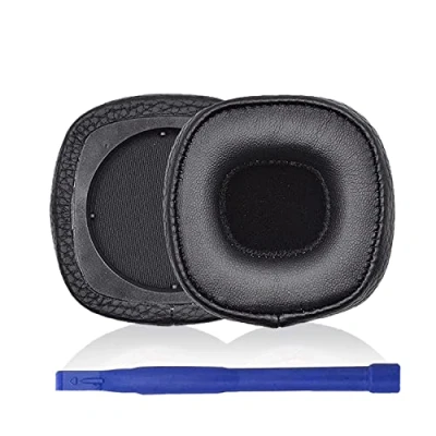 Abbildung von Aiivioll Marshall Major III Ohrpolster/Ear Ohrpolster Memory Foam Protein Leder Kompatibel mit kabelgebundenen/kabellosen Bluetooth On Ear Kopfhörern(Schwarz)