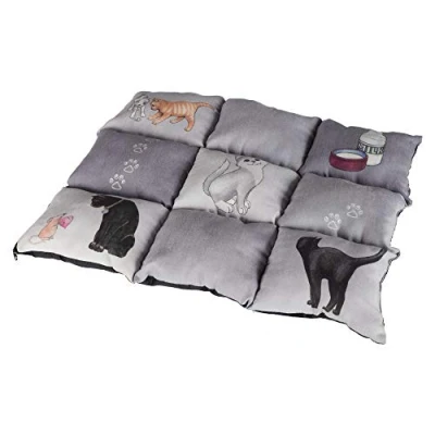 Abbildung von Trixie Patchwork Decke Katze, 45 x 55 cm, grau