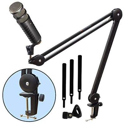 Abbildung von Rode Procaster Sprecher Mikrofon + keepdrum MS138 Mikrofonarm Tisch Stativ