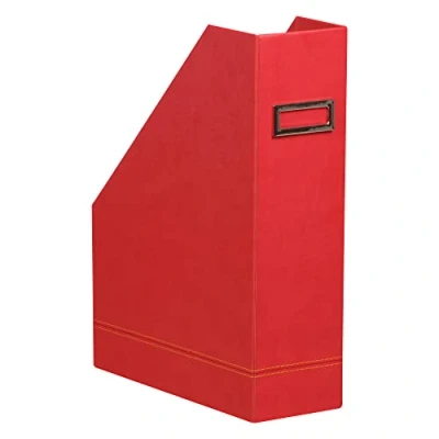 Abbildung von Rhodia 318933C Stehsammler (10 x 25 31 cm, Etikettenhalter, praktisch und strapazierfähig, Kunstleder, elegant, ideal für Ihr Büro) 1 Stück, Mohngelb