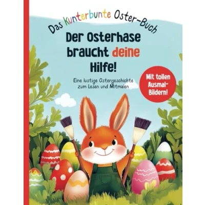 Abbildung von Das kunterbunte Oster Buch: Der Osterhase braucht deine Hilfe!: Eine lustige Ostergeschichte zum Lesen und Mitmalen