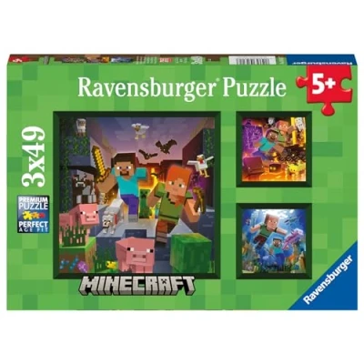 Abbildung von Ravensburger Puzzles Minecraft Biomes 3x49 Teile