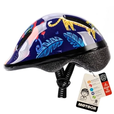 Abbildung von meteor® Fahrradhelm MV6 Kinder &amp; Jugendhelme: Radhelm für Radfahrer Radsport; Hoverboard, Inline Skate, BMX Fahrrad, Scooter. Entwickelt die Sicherheit der jüngsten Benutzer