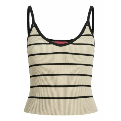 Abbildung von JACK&amp;JONES Damen JXESTHER Tight Short Stripe TOP Knit Stricktop, Grau, X Large