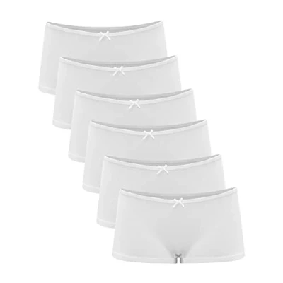 Abbildung von Libella® Unterhosen Panties Boxershorts Damen Unterwäsche Frauen Boyshorts Baumwolle 6er Pack 3901 Weiß XL