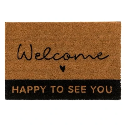 Abbildung von Out of the blue Fußmatte,Welcome Happy to See You, ca. 60 x 40 cm, mit Headercard zum Aufhängen