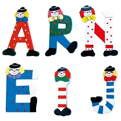 Abbildung von Clown Buchstabe Holz U