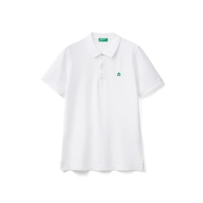 Abbildung von United Colors of Benetton Short Sleeve WITH LOGO Patch ON LEFT Breast Poloshirt, Herren, Größe: XL, White
