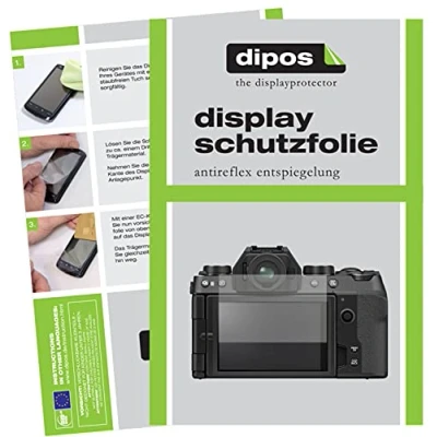 Abbildung von dipos I 6X Schutzfolie matt kompatibel mit Fujifilm X S10 Folie Displayschutzfolie