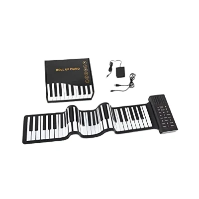 Abbildung von McGrey Spielzeug Musikinstrument Rollpiano Mit 61 Tasten Zusammenrollbar Li Ionen Akku, (3 tlg., Inkl. Ladekabel, Pedal und Bedienungsanleitung), 128 Klangfarben Begleitrhythmen
