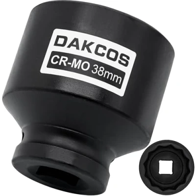 Abbildung von DAKCOS SW 38mm Vielzahn Nuss Schlagschrauber Kraft Stecknuss 12 Kant 12,5 mm (1/2&quot;) CR MO