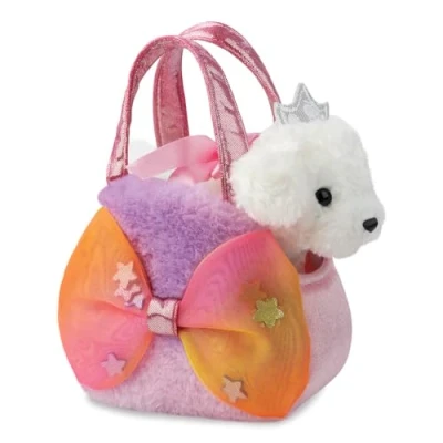 Abbildung von Aurora, 61540, Fancy Pal Big Bow Princess Puppy, Soft Toy, White and Pink
