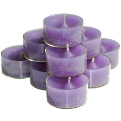 Abbildung von nk candles 20 dänische Teelichter farbig durchgefärbt, Auswahl, von Nordlicht Kontor (Lila)