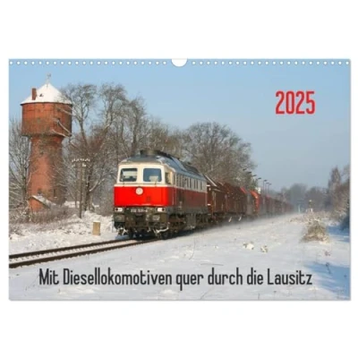 Abbildung von Mit Diesellokomotiven quer durch die Lausitz 2025 (Wandkalender DIN A3 quer), CALVENDO Monatskalender