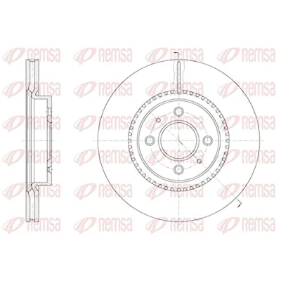 Abbildung von REMSA 61463.10 Bremsscheibe Vorderachse 280, 280 22 4 Belüftet HYUNDAI: i20 II Schrägheck, Coupe, KIA: RIO 3, 3 Stufenheck