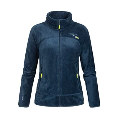 Abbildung von Geographical Norway Fleecejacke Kuschelige Flauschige Outdoor Jacke baupaline Navy S mit Stehkragen
