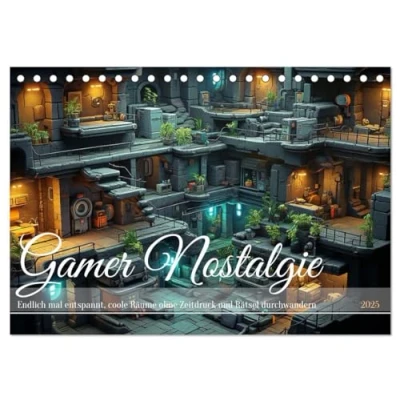 Abbildung von Gamer Nostalgie (Tischkalender 2025 DIN A5 quer), CALVENDO Monatskalender