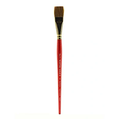Abbildung von Winsor &amp; Newton 5186774 Sceptre Gold II Künstler Aquarellpinsel mit hoher Farbtragekapazitat exzellenter Sprungkraft, Serie 606 Ein Stich Pinsel, kurzer Stiel, 3/4&quot; 19mm