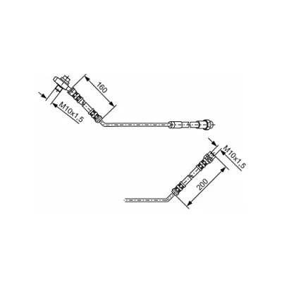 Abbildung von BOSCH 1 987 476 054 Bremsschläuche 417, 153, 264 M10x1 BMW: X5