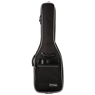 Abbildung von Rocktile E Gitarrentasche (Gigbag für Gitarre, gepolstert mit Rucksackgarnitur, große Außentasche) Schwarz