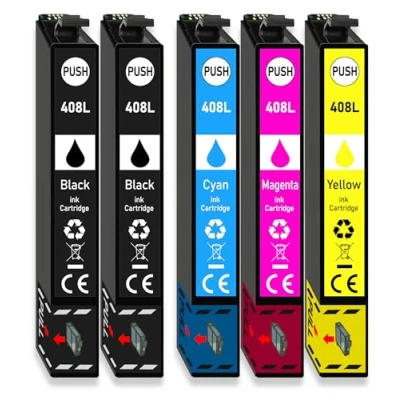 Abbildung von Multipack 408 L Patronen ersatz für Epson / 408L Tintenpatronen Workforce Pro WF C4810 DTWF (5er Set)