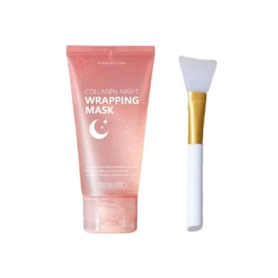 Abbildung von Collagen Night Wrapping Mask,Hydrolyzed Peel Off Facial Mask,2.53 Fl.Oz,Elasticity &amp; Hydration Care,Tight Skin,Reduces Sagging Dullness,Hydrolyzed For Glowing Skin (1pcs)