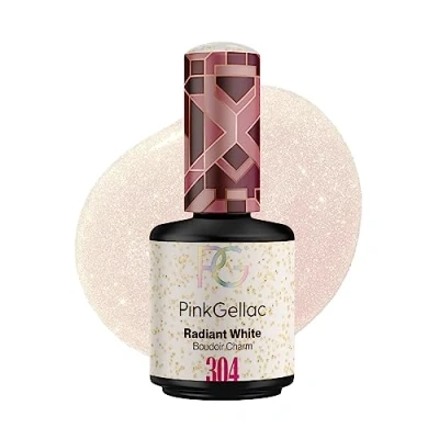 Abbildung von Pink Gellac UV Gel Nagellack 304 Radiant White 15 ml Lang Anhaltend Shellac Weiß für 14 Tage Nägel in Salonqualität Made Holland
