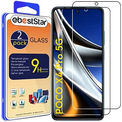 Abbildung von ebestStar {2 Stück) Panzer Schutz Glas für Xiaomi Poco X4 Pro 5G, 3D Displayschutz, 9H gehärte Glas, Abgerundete, Blasenfrei